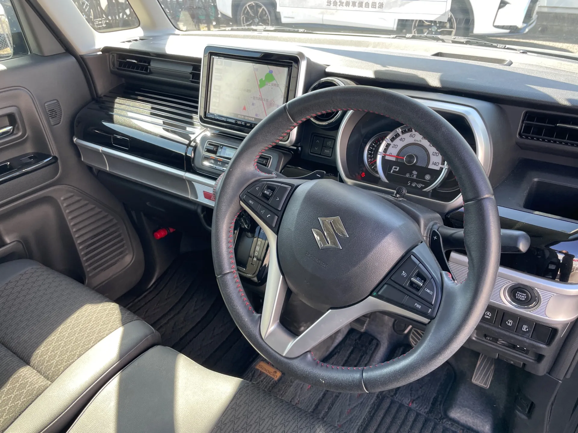 スズキ スペーシア カスタム ハイブリッドXS ターボ 2WD CVT ナビ ドラレコ