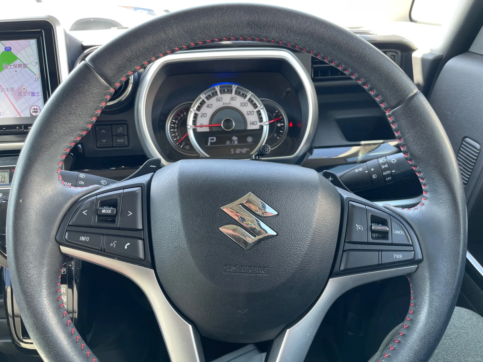 スズキ スペーシア カスタム ハイブリッドXS ターボ 2WD CVT ナビ ドラレコ